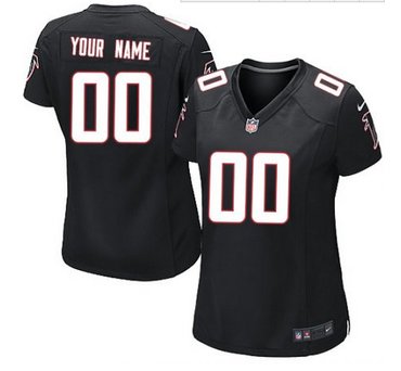 Women's Nike Atlanta Falcons Customized Limited Black Alternate NFL Jersey Women's Nike Atlanta Falcons Customized Limited Black Alternate NFL Jersey