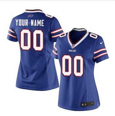 Women's Nike Buffalo Bills Customized Limited Royal Blue Team Color NFL Jersey