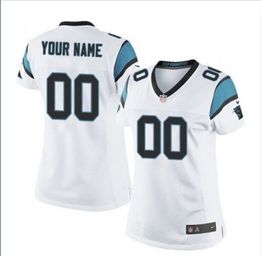 Women's Nike Carolina Panthers Customized Limited White NFL Jersey