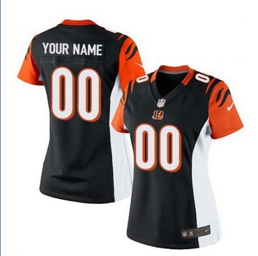 Women's Nike Cincinnati Bengals Customized Limited Black Team Color NFL Jersey Women's Nike Cincinnati Bengals Customized Limited Black Team Color NFL Jersey
