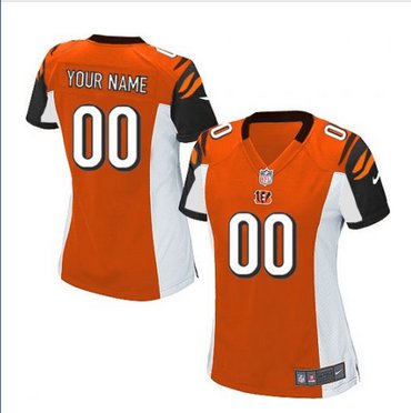 Women's Nike Cincinnati Bengals Customized Limited Orange Alternate NFL Jersey Women's Nike Cincinnati Bengals Customized Limited Orange Alternate NFL Jersey