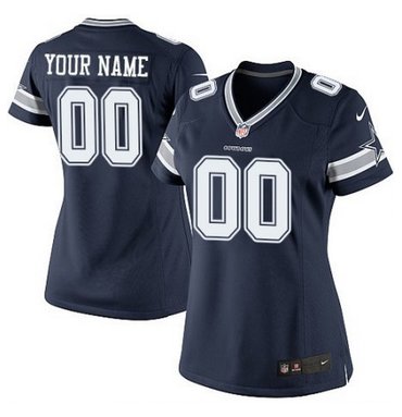 Women's Nike Dallas Cowboys Customized Elite Navy Blue Team Color NFL Jersey