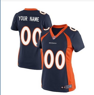 Women's Nike Denver Broncos Customized Limited Navy Blue Alternate NFL Jersey