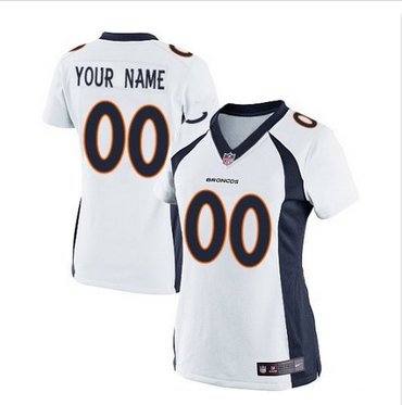 Women's Nike Denver Broncos Customized Limited White NFL Jersey