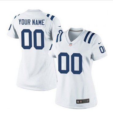 Women's Nike Indianapolis Colts Customized Elite White NFL Jersey Women's Nike Indianapolis Colts Customized Elite White NFL Jersey