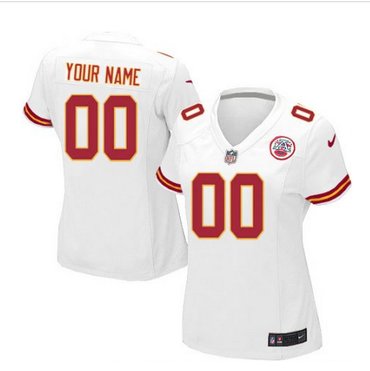 Women's Nike Kansas City Chiefs Customized Limited White NFL Jersey