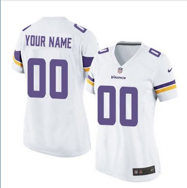 Women's Nike Minnesota Vikings Customized Elite White NFL Jersey