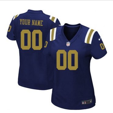 Women's Nike New York Jets Customized Limited Navy Blue Alternate NFL Jersey