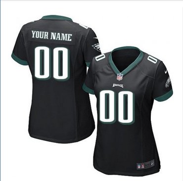 Women's Nike Philadelphia Eagles Customized Limited Black Alternate NFL Jersey