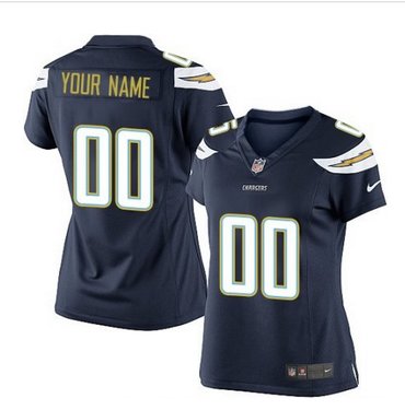 Women's Nike San Diego Chargers Customized Elite Navy Blue Team Color NFL Jersey