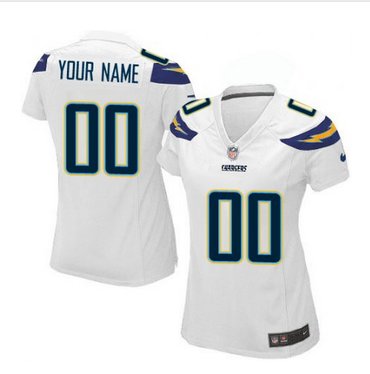 Women's Nike San Diego Chargers Customized Limited White NFL Jersey