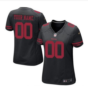 Women's Nike San Francisco 49ers Customized Elite Black NFL Jersey