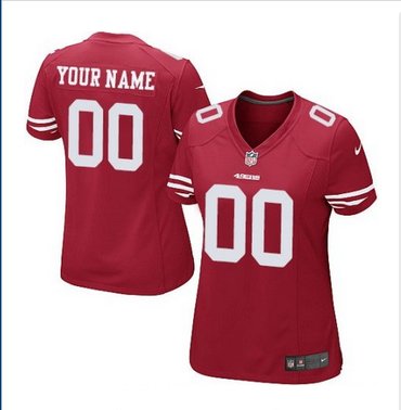 Women's Nike San Francisco 49ers Customized Elite Red Team Color NFL Jersey