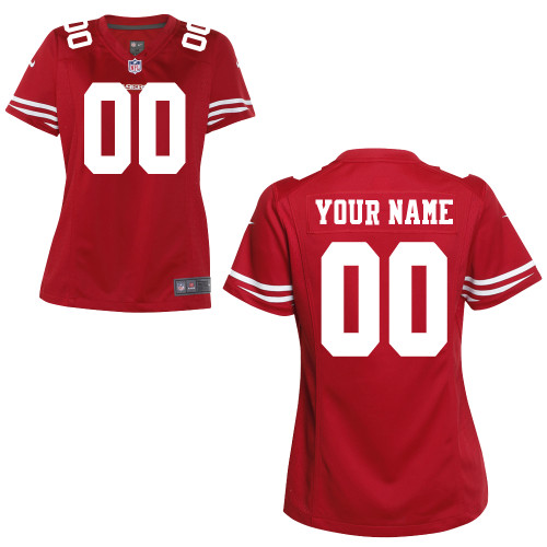 Women's Nike San Francisco 49ers Customized Game Team Color Jersey Women's Nike San Francisco 49ers Customized Game Team Color Jersey