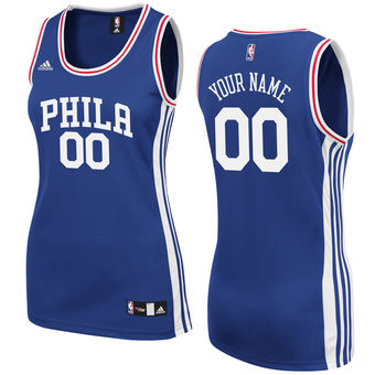 Women's Philadelphia 76ers adidas Royal Custom Replica Road Jersey