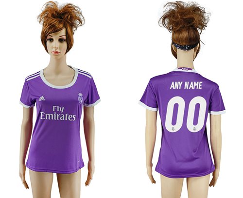Women's Real Madrid Personalized Away Soccer Club Jersey Women's Real Madrid Personalized Away Soccer Club Jersey