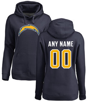 Women's San Diego Chargers Pro Line Navy Any Name & Number Logo Personalized Pullover Hoodie Women's San Diego Chargers Pro Line Navy Any Name & Number Logo Personalized Pullover Hoodie