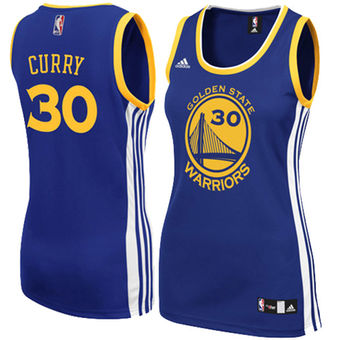 Women's adidas Stephen Curry Golden State Warriors  Replica Jersey - Royal Blue