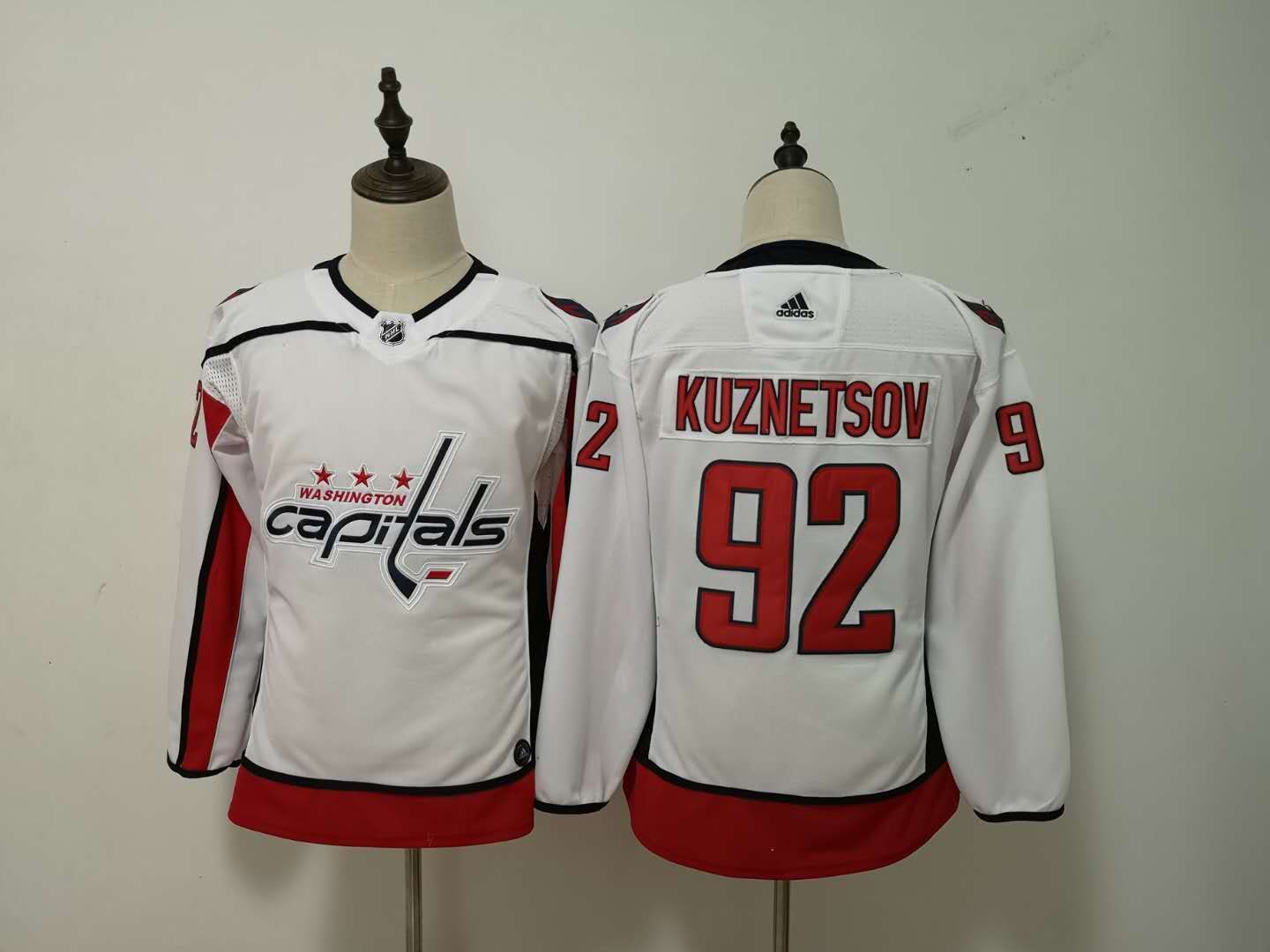 Women Adidas Capitals #92 Evgeny Kuznetsov Black Authentic Team Logo Fashion Stitched NHL Jersey (2)