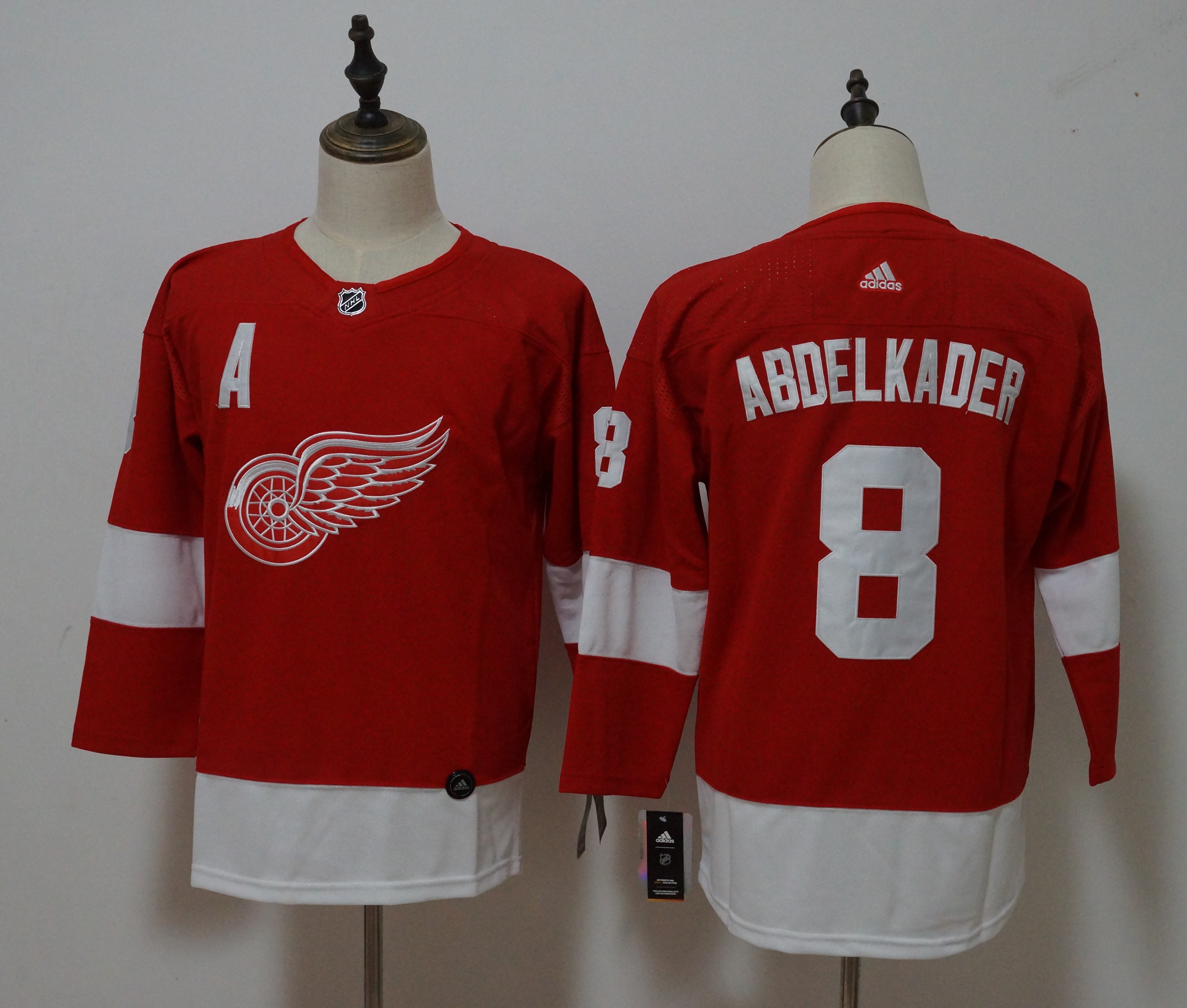 Women Adidas Red Wings #8 Anthony Mantha Red Home Authentic Drift Fashion Stitched NHL Jersey