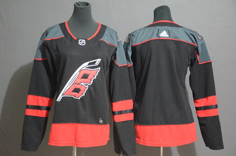 Women Hurricanes Blank Black Women Adidas Jersey
