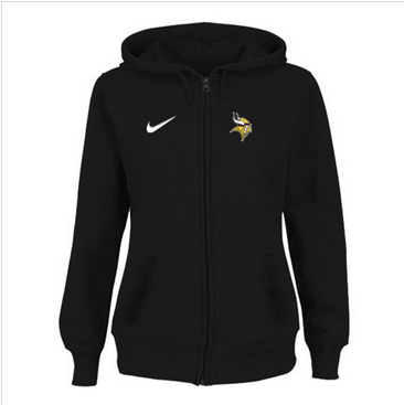 Women Minnesota Vikings Stadium Rally Full Zip Hoodie Black Women Minnesota Vikings Stadium Rally Full Zip Hoodie Black