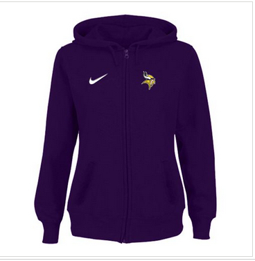 Women Minnesota Vikings Stadium Rally Full Zip Hoodie Purple