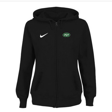 Women New York Jets Stadium Rally Full Zip Hoodie Black