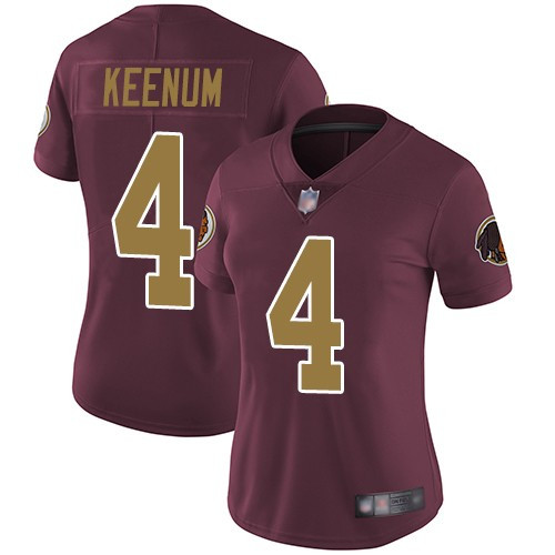 Women Nike Redskins 4 Case Keenum Burgundy Alternate Women Vapor Untouchable Limited Jersey