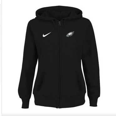 Women Philadelphia Eagles Stadium Rally Full Zip Hoodie Black