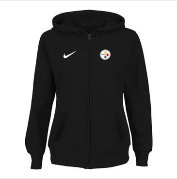 Women Pittsburgh Steelers Stadium Rally Full Zip Hoodie Black