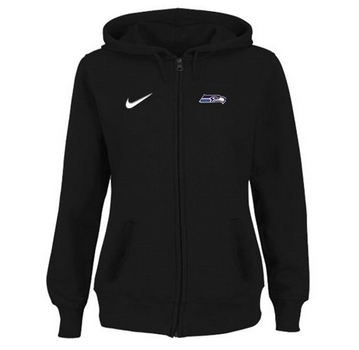 Women Seattle Seahawks Stadium Rally Full Zip Hoodie Black Women Seattle Seahawks Stadium Rally Full Zip Hoodie Black