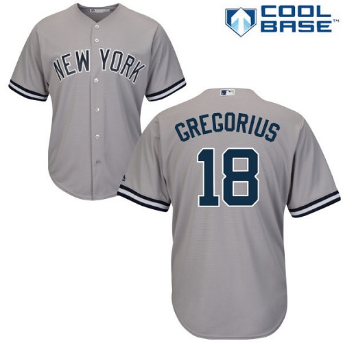 Yankees #18 Didi Gregorius Grey Cool Base Stitched Youth MLB Jersey Yankees #18 Didi Gregorius Grey Cool Base Stitched Youth MLB Jersey