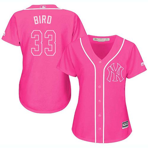 Yankees #33 Greg Bird Pink Fashion Women's Stitched MLB Jersey Yankees #33 Greg Bird Pink Fashion Women's Stitched MLB Jersey