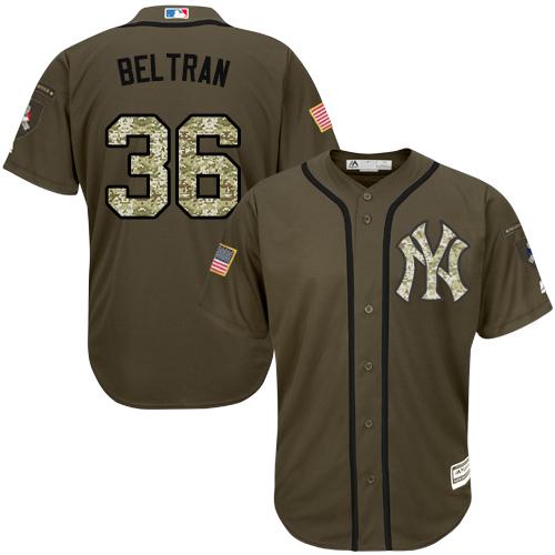 Yankees #36 Carlos Beltran Green Salute to Service Stitched Youth MLB Jersey Yankees #36 Carlos Beltran Green Salute to Service Stitched Youth MLB Jersey