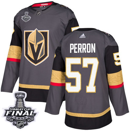 Adidas Golden Knights #57 David Perron Grey Home Authentic 2018 Stanley Cup Final Stitched Youth NHL Jersey Adidas Golden Knights #57 David Perron Grey Home Authentic 2018 Stanley Cup Final Stitched Youth NHL Jersey