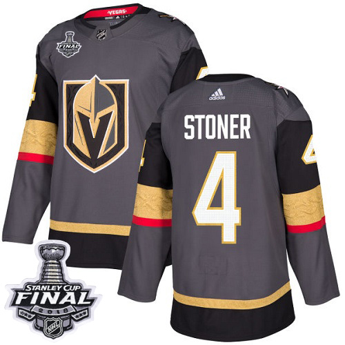 Adidas Golden Knights #4 Clayton Stoner Grey Home Authentic 2018 Stanley Cup Final Stitched Youth NHL Jersey Adidas Golden Knights #4 Clayton Stoner Grey Home Authentic 2018 Stanley Cup Final Stitched Youth NHL Jersey