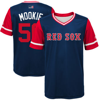 Youth Boston Red Sox Mookie Betts Mookie Majestic Navy 2017 Players Weekend Jersey