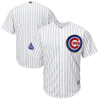 Youth Chicago Cubs Majestic White Gold 2017 Gold Program Fashion Cool Base Replica Team Jersey