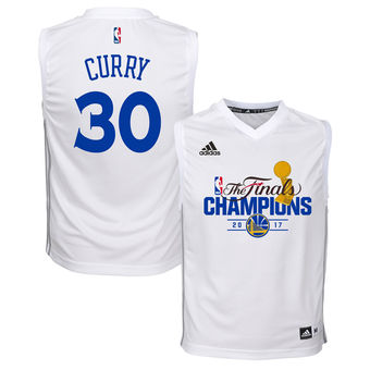 Youth Golden State Warriors Stephen Curry adidas White 2017 NBA Finals Champions Fashion Replica Jersey Youth Golden State Warriors Stephen Curry adidas White 2017 NBA Finals Champions Fashion Replica Jersey