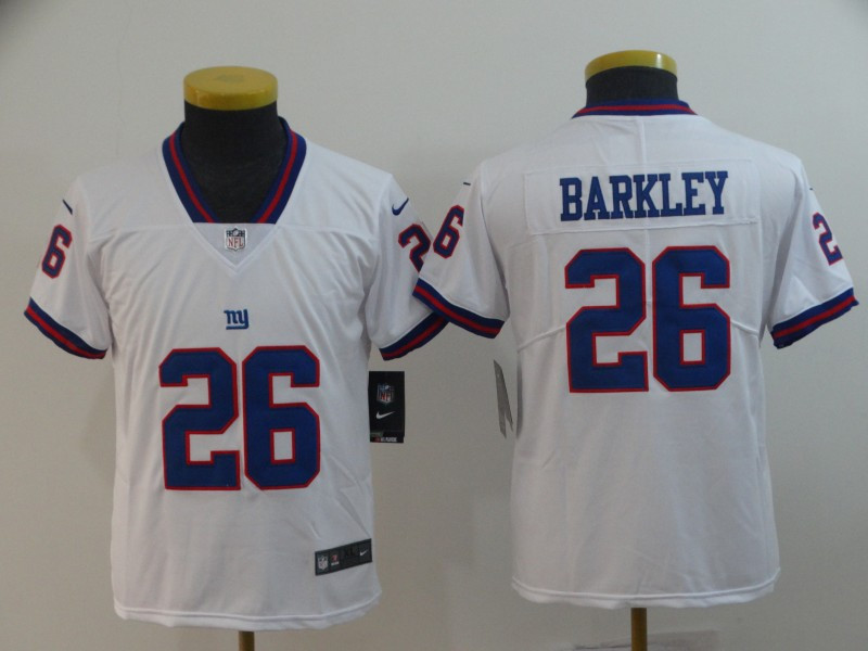 Youth Nike Giants 26 Saquon Barkley White Youth Color Rush Limited Jersey Youth Nike Giants 26 Saquon Barkley White Youth Color Rush Limited Jersey