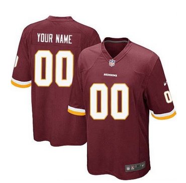Youth Nike Washington Redskins Customized Limited Burgundy Red Team Color NFL Jersey