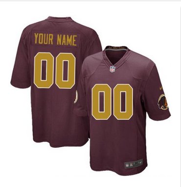 Youth Nike Washington Redskins Customized Limited RedGold Number Alternate 80TH Anniversary NFL Jersey