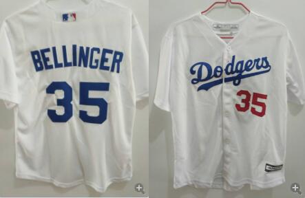 Dodgers #35 Cody Bellinger White coolbase Authentic Collection Stitched Youth MLB Jersey