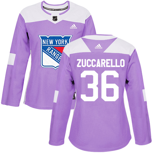 Adidas Rangers #36 Mats Zuccarello Purple Authentic Fights Cancer Women's Stitched NHL Jersey Adidas Rangers #36 Mats Zuccarello Purple Authentic Fights Cancer Women's Stitched NHL Jersey