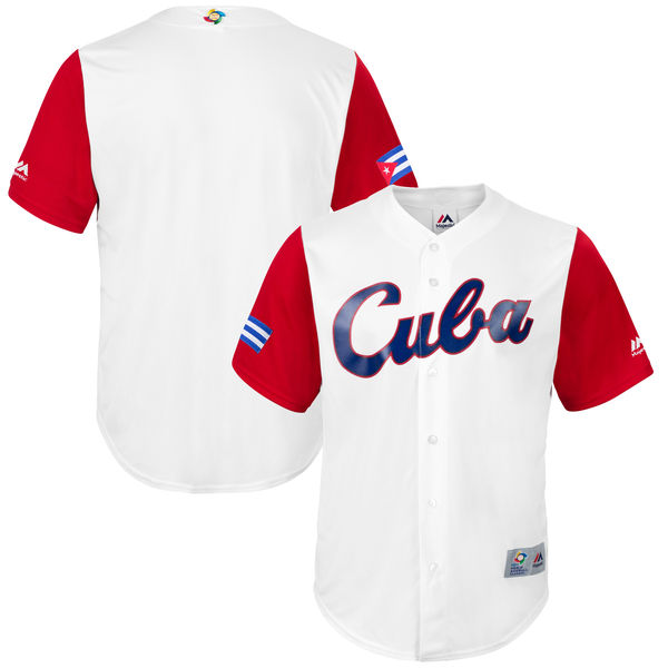 Team Dominican Republic Blank White 2017 World Baseball Classic Authentic Customized Stitched MLB Jersey