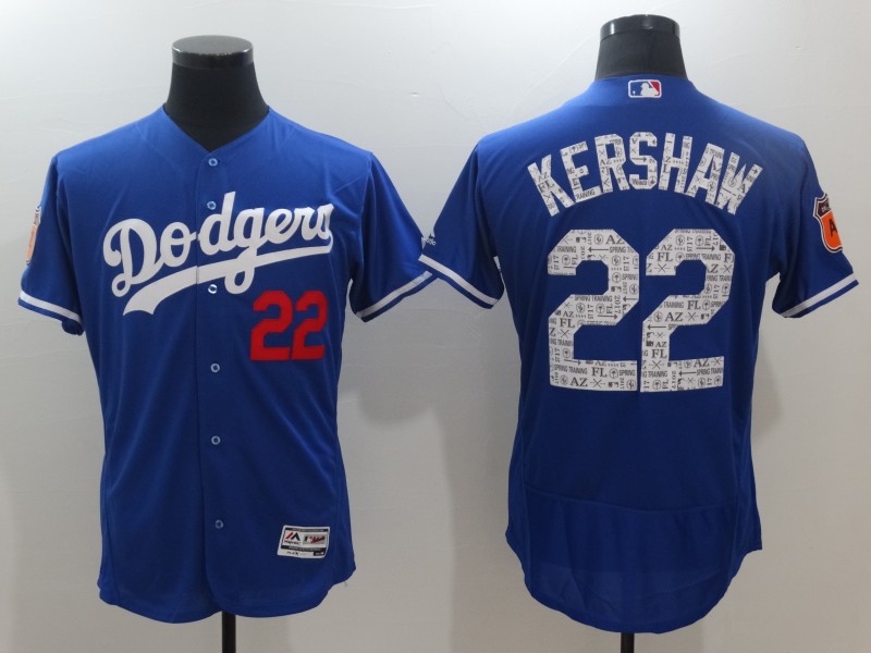 Men's Los Angeles Dodgers Clayton Kershaw Majestic Royal 2017 Spring Training FlexBase Player Jersey Men's Los Angeles Dodgers Clayton Kershaw Majestic Royal 2017 Spring Training FlexBase Player Jersey