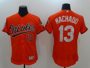 Men's Baltimore Orioles #13 Manny Machado Majestic Orange 2017 Spring Training Authentic FlexBase Player Jersey Men's Baltimore Orioles #13 Manny Machado Majestic Orange 2017 Spring Training Authentic FlexBase Player Jersey