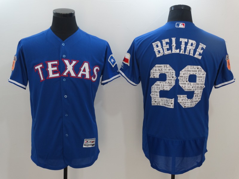 Men's Texas Rangers Adrian Beltre Majestic Royal 2017 Spring Training FlexBase Player Jersey