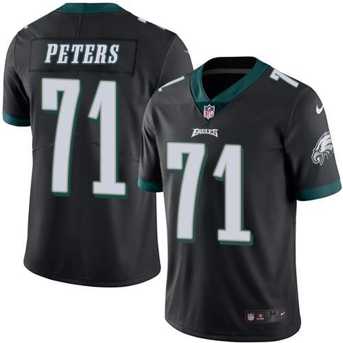 ke Eagles #71 Jason Peters Black Youth Stitched NFL Limited Rush Jersey